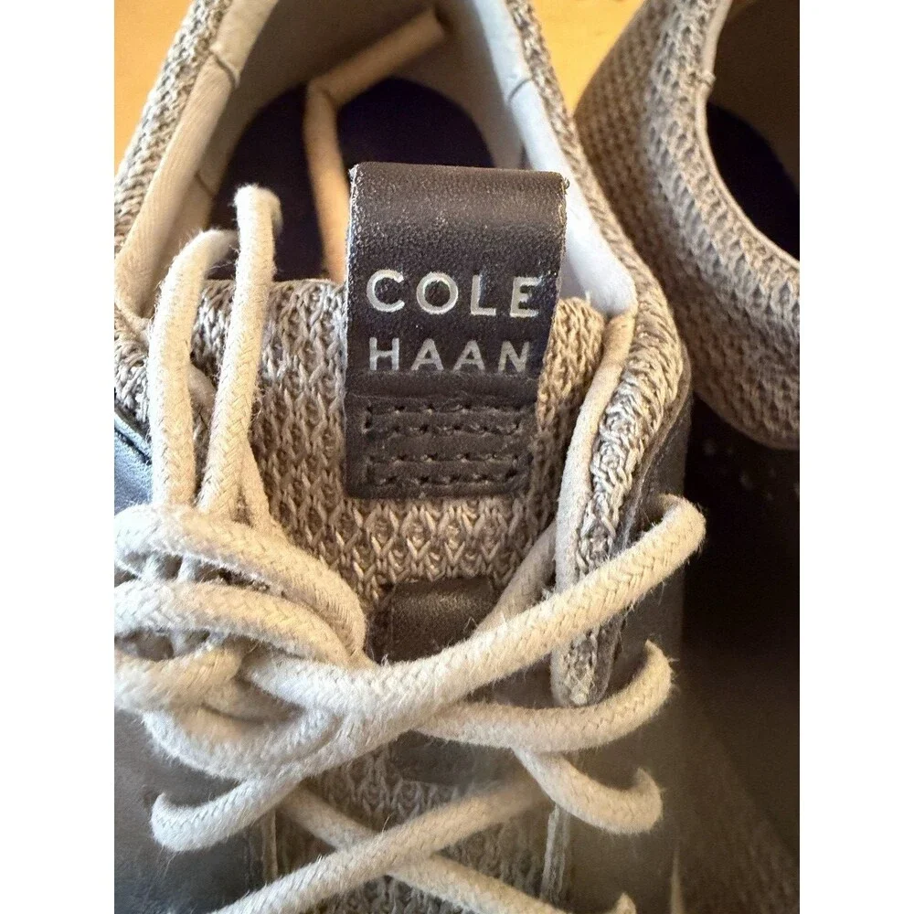 Cole Haan Grand Tour Knit Oxford Mens Size 9 M Gray Black Shoes Lace Up EUC